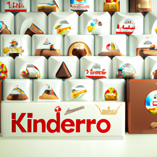 צילום של מגוון קופסאות שוקולד קינדר, עם כל הצורות, הגדלים והטעמים השונים.