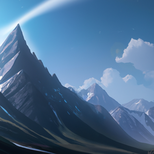 נוף מרהיב של הרי הקווקז עם שמיים כחולים צלולים