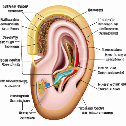 תרשים הממחיש את המבנה הפנימי של האוזן האנושית