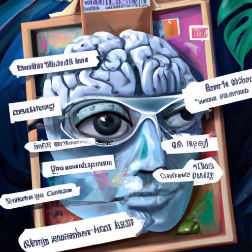 3. איור המתאר את המוח עם משפטי לוח חזון המשפיעים על המסלולים העצביים שלו
