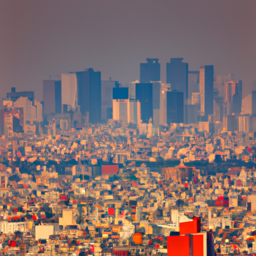 1. נוף פנורמי עוצר נשימה של מקסיקו סיטי עם נפלאותיה הארכיטקטוניות הניצבים גבוה על רקע קו הרקיע של העיר.