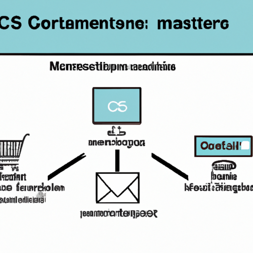 איור המציג את התפקיד המרכזי של מערכת CMS בניהול היבטים שונים של חנות מקוונת.