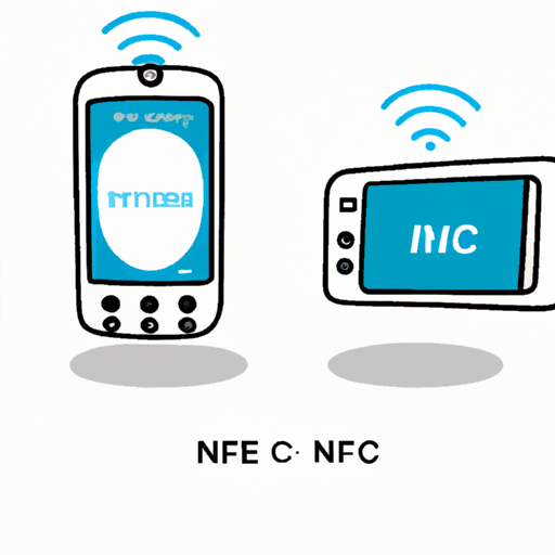 1. איור של שני מכשירים המדגימים טכנולוגיית NFC